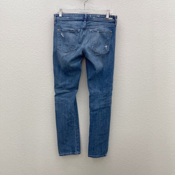 Pilcro and the Letterpress Hyphen Distressed Stretch Denim Blue Jeans Womens 27 - Picture 8 of 8